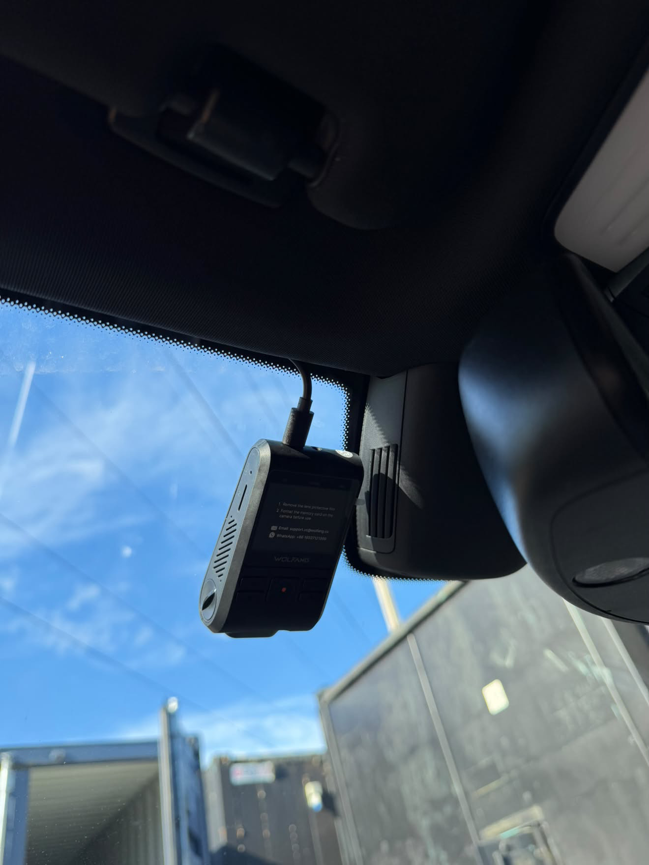 Dashcam fitting